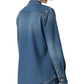 Indigo Whispers: The Fluid Gold-Button Denim Serenade