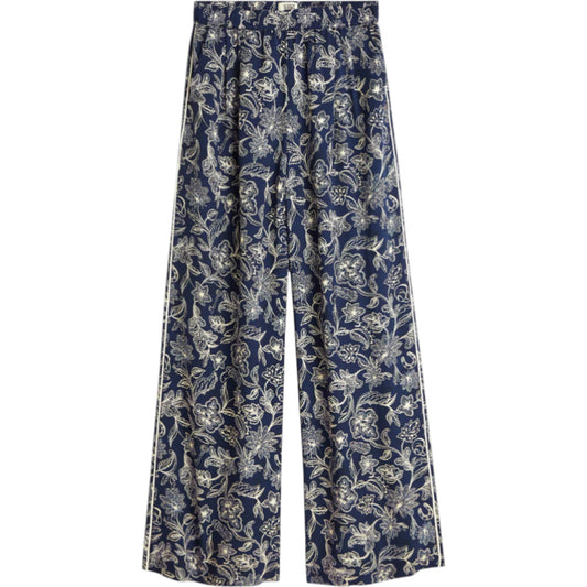 Fluid Serenity: The Printed Lyocell Wide-Leg