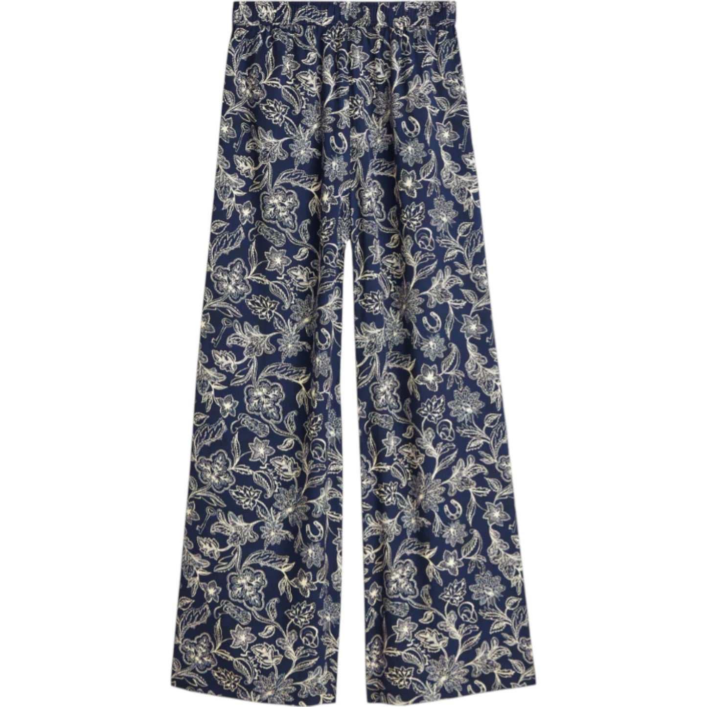 Fluid Serenity: The Printed Lyocell Wide-Leg