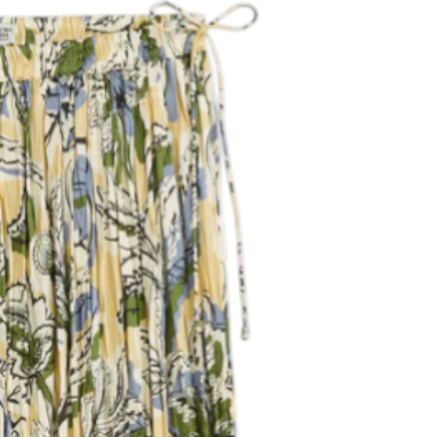 Botanical Reverie: The Micro-Pleat Maxi Muse