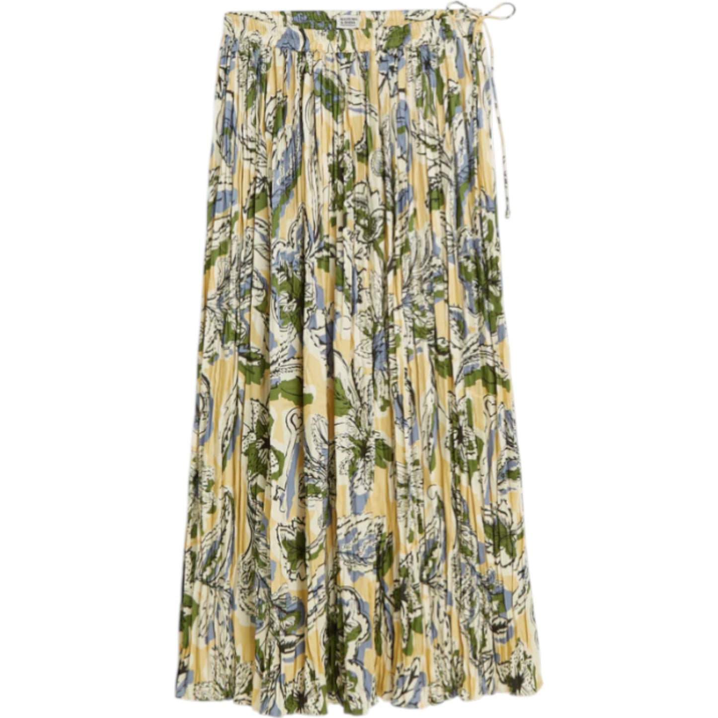Botanical Reverie: The Micro-Pleat Maxi Muse