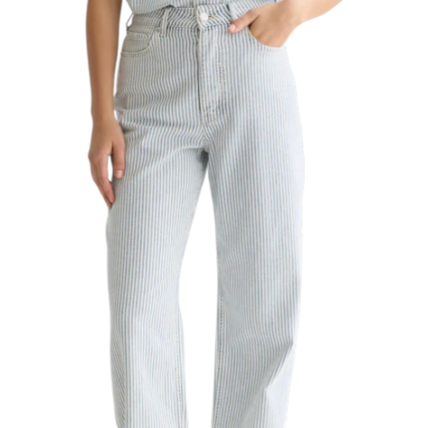 Linear Light: The Tonal Stripe Straight Denim