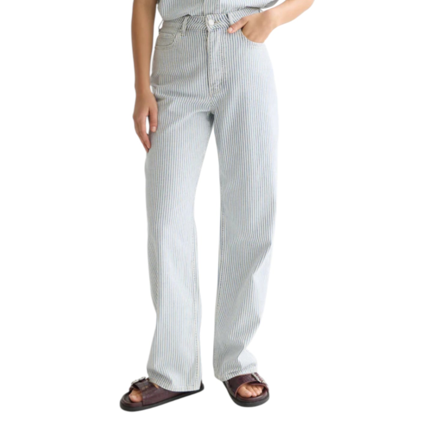 Linear Light: The Tonal Stripe Straight Denim