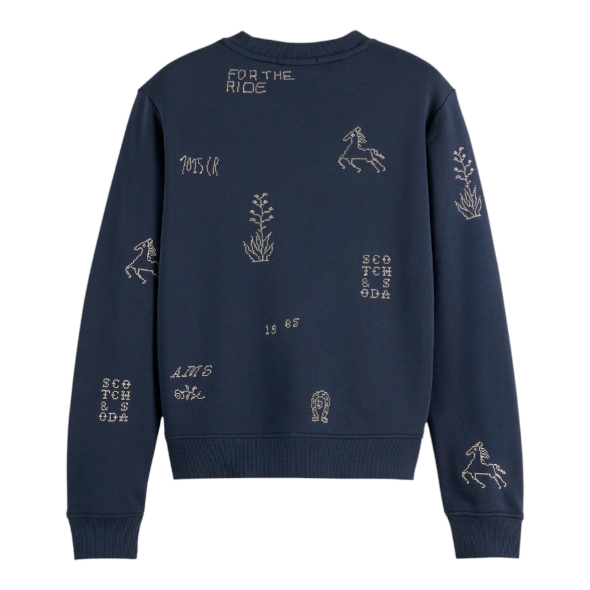 Scotch & Soda 刷繍 スウェットシャツ ネイビー | 本八幡 Boutique HANAYA