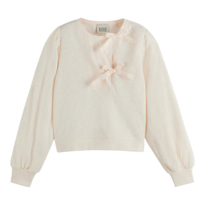 The Ribbon Serenade: Elevated Lounge Sweatshirt