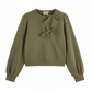 The Ribbon Serenade: Elevated Lounge Sweatshirt