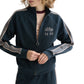 Midnight Velocity: The Embroidered Interlock Jacket
