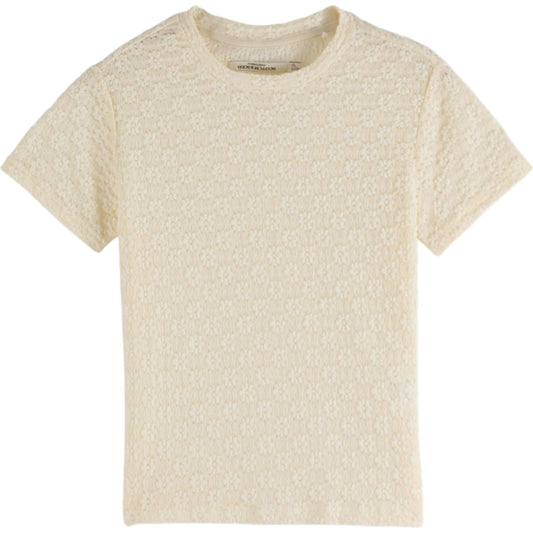 Ethereal Flora: The Open-Work Lace Tee