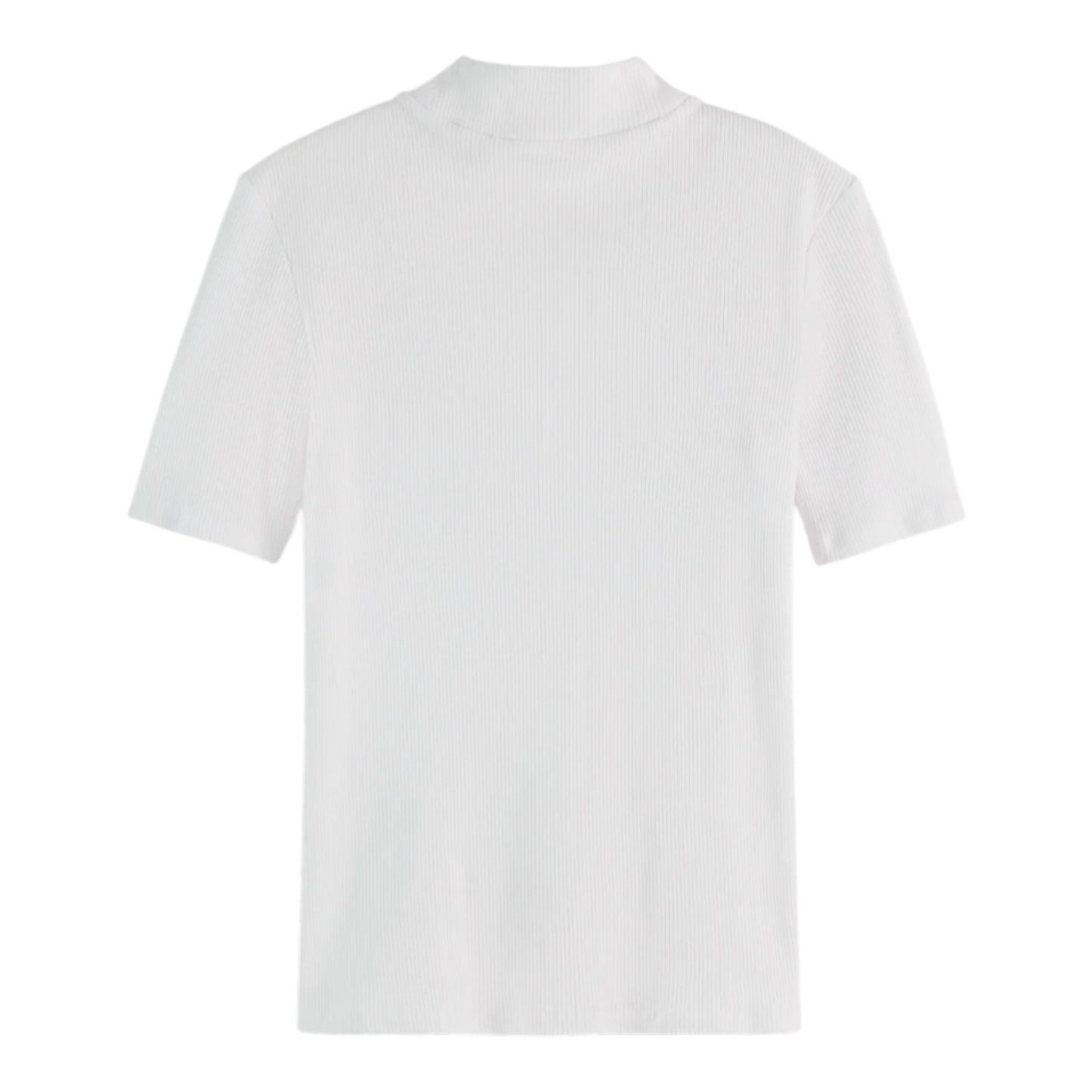 The Second Skin: Essentials Mock Neck Ribbed Tee