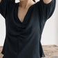SCULPTED NAVY: THE RHYTHMIC STRIPE BLOUSE