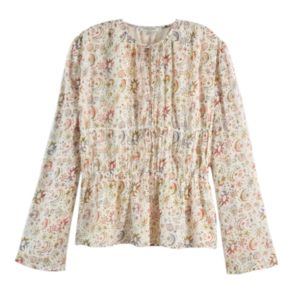 Celestial Canvas: The Hand-Painted Tied Blouse