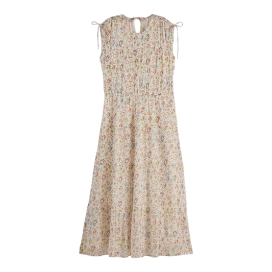 Celestial Flow: The Gathered Side-Tie Maxi