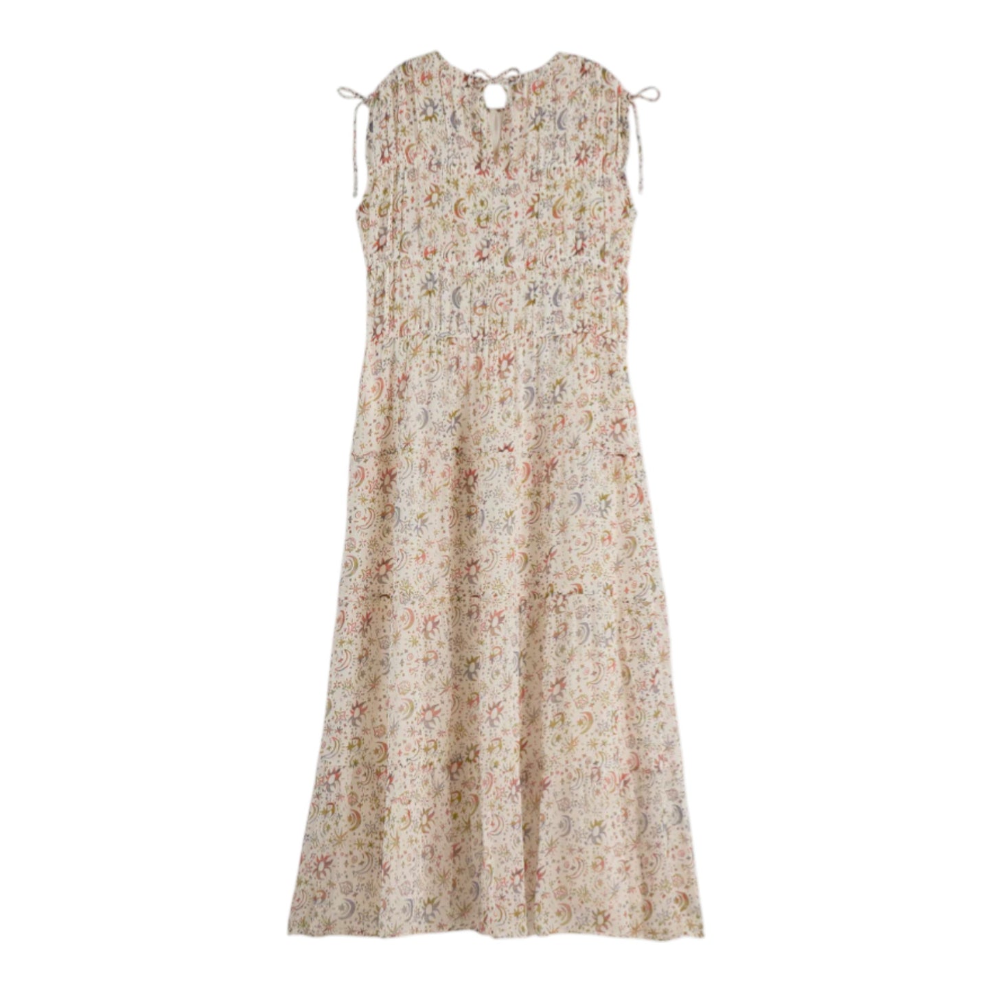 Celestial Flow: The Gathered Side-Tie Maxi