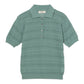 THE LUMINANCE OF TEXTURE: EYELET SHEER POLO KNIT