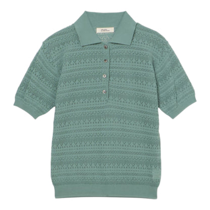 THE LUMINANCE OF TEXTURE: EYELET SHEER POLO KNIT