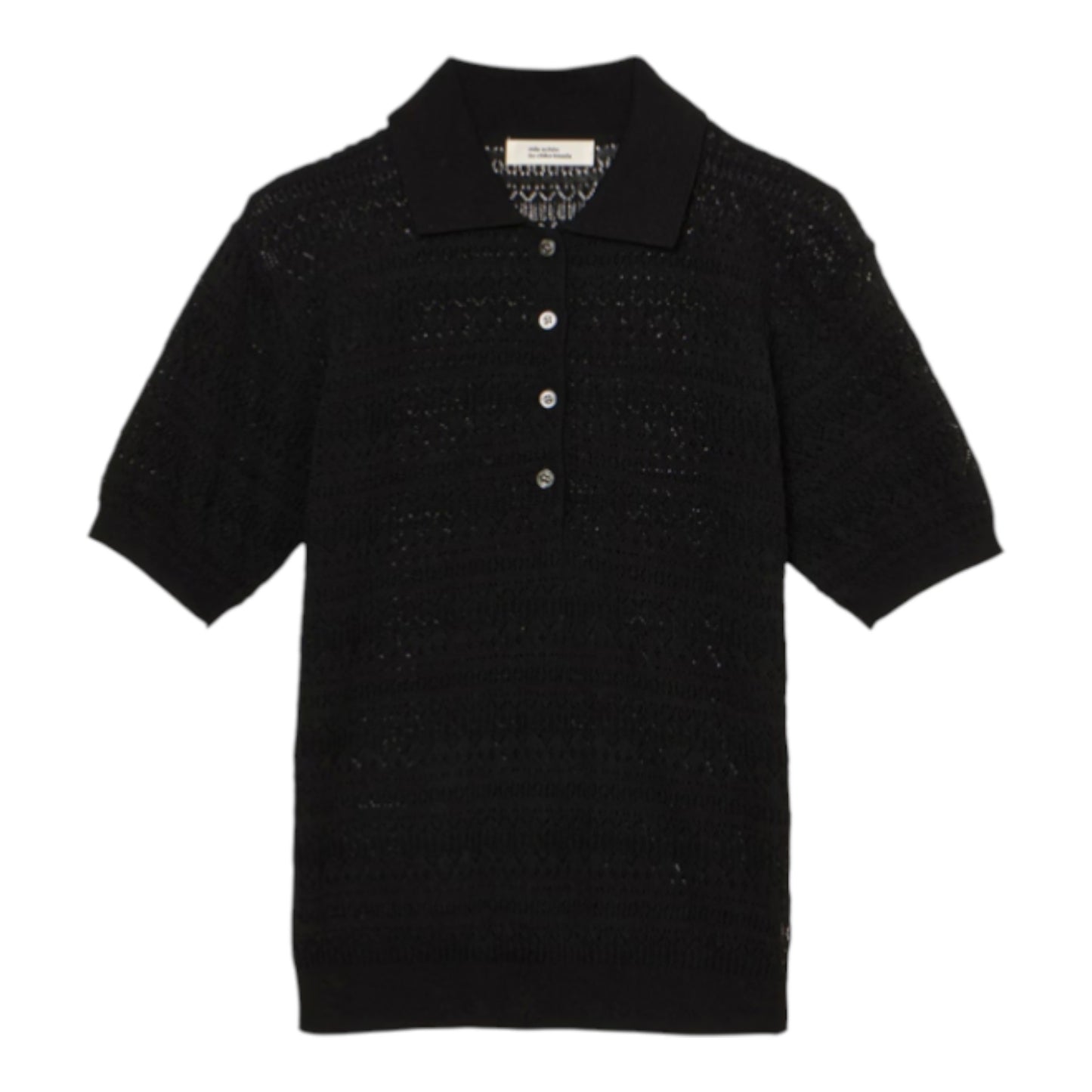 THE LUMINANCE OF TEXTURE: EYELET SHEER POLO KNIT