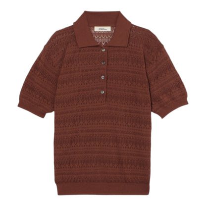 THE LUMINANCE OF TEXTURE: EYELET SHEER POLO KNIT