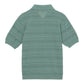 THE LUMINANCE OF TEXTURE: EYELET SHEER POLO KNIT