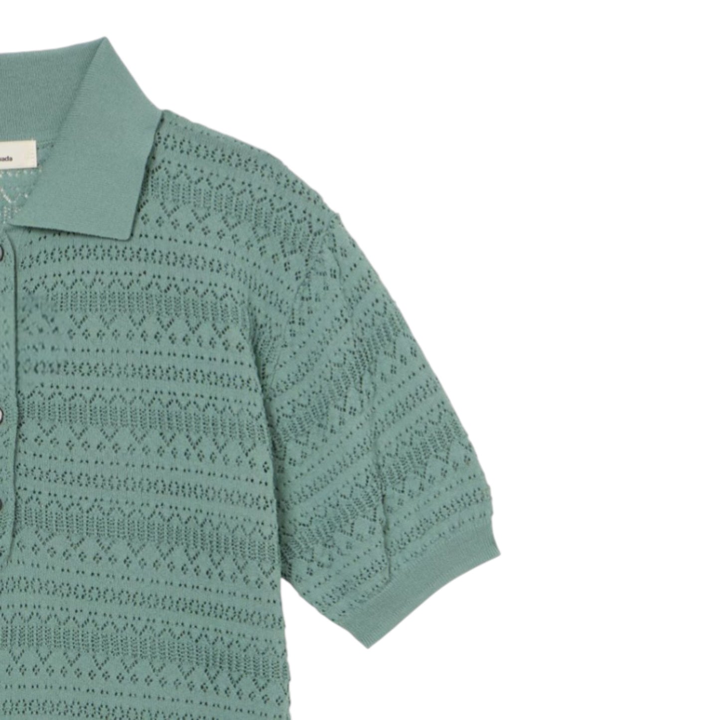 THE LUMINANCE OF TEXTURE: EYELET SHEER POLO KNIT