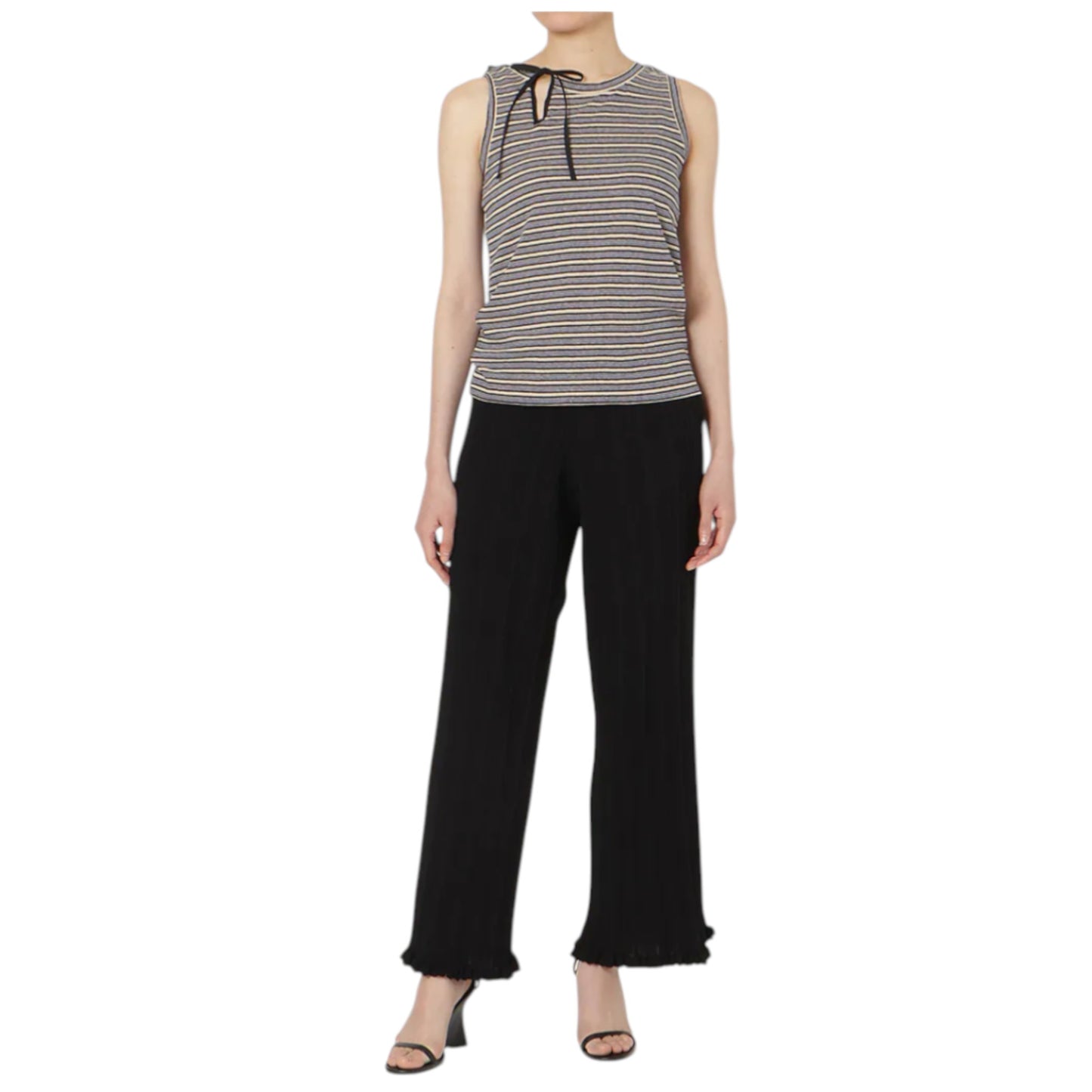 The Art of Ties: Slit Ribbon Tank Top