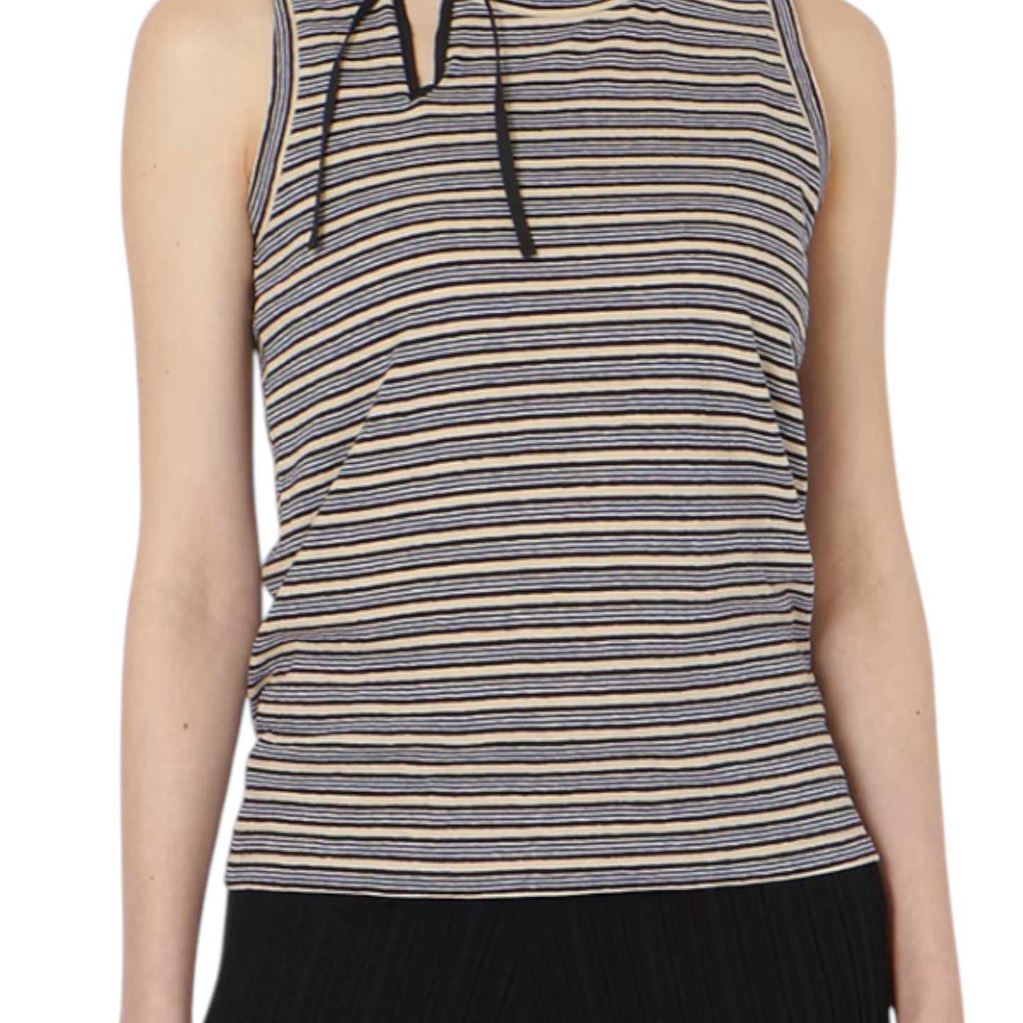The Art of Ties: Slit Ribbon Tank Top