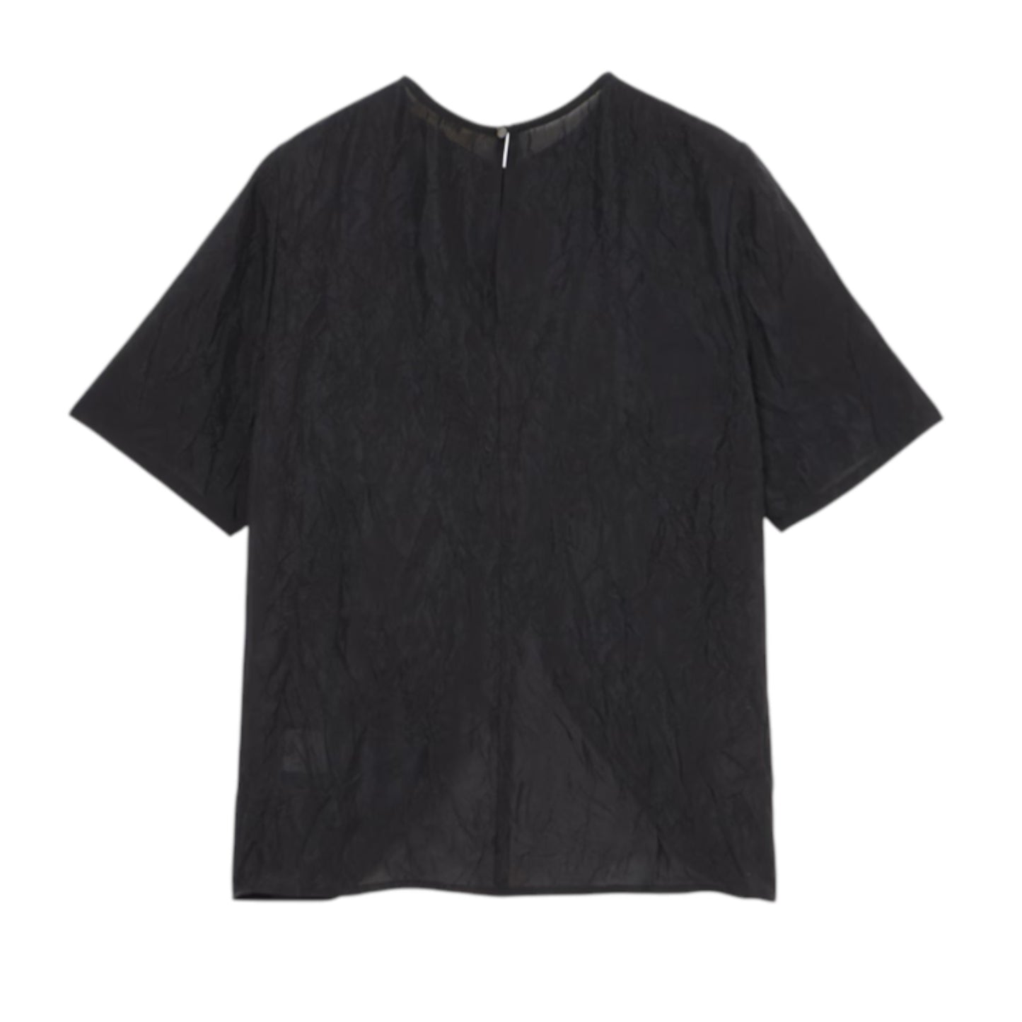Sculptural Shadow: The Silk Crinkle Cross Blouse