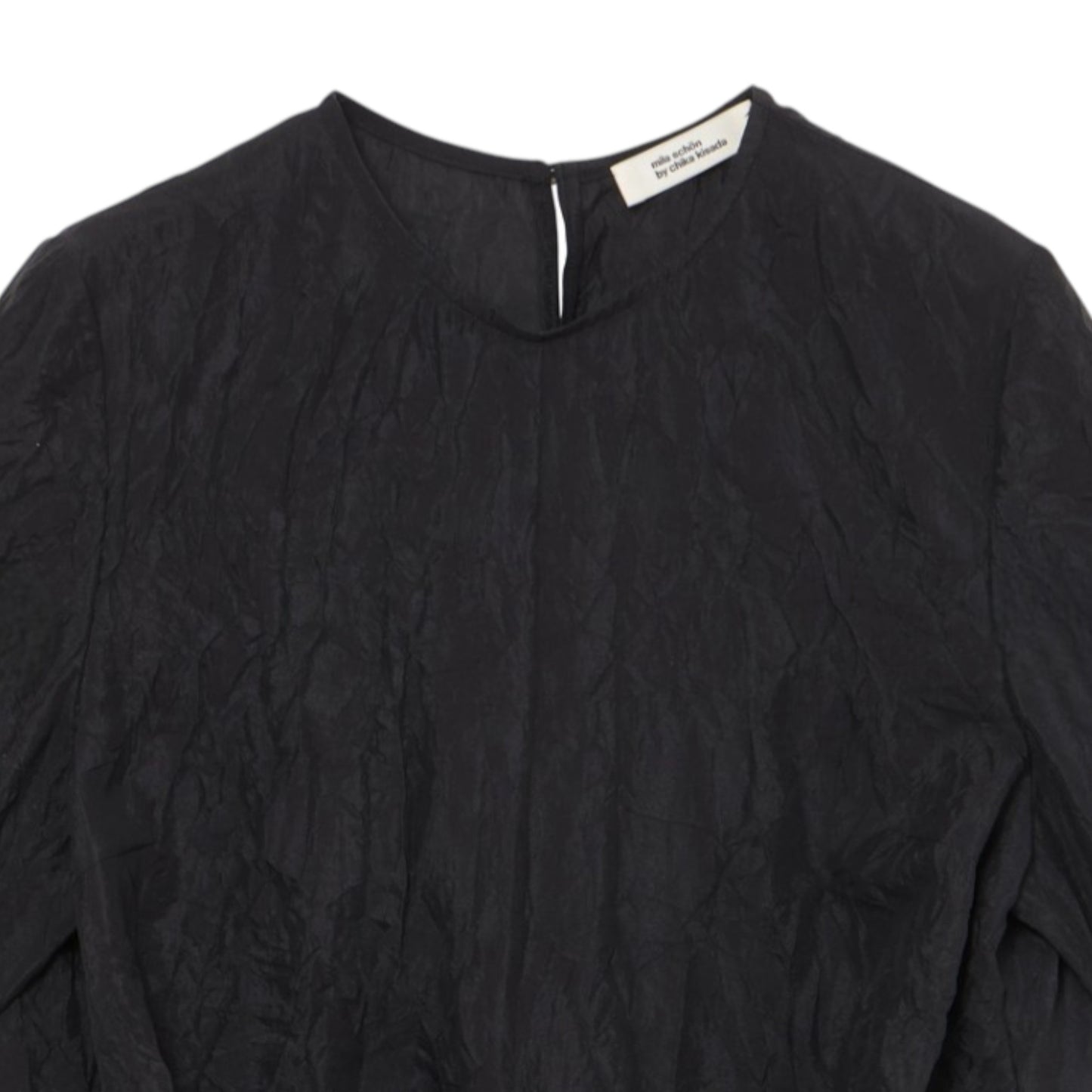 Sculptural Shadow: The Silk Crinkle Cross Blouse