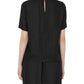 Sculptural Shadow: The Silk Crinkle Cross Blouse