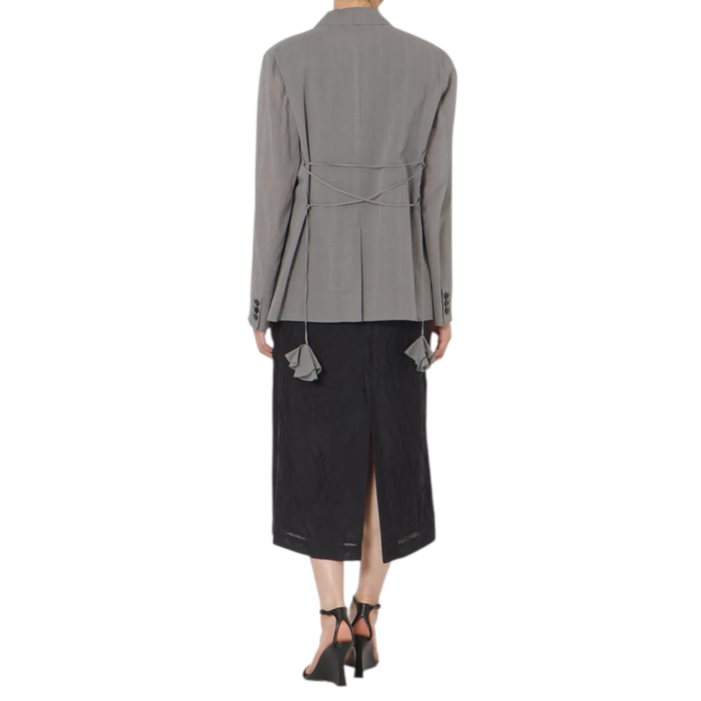 Ethereal Plaid: The Sheer Back-Lace Symphony