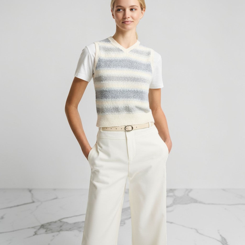 THE ETHEREAL HERITAGE: SILK LINEN FAIR ISLE VEST