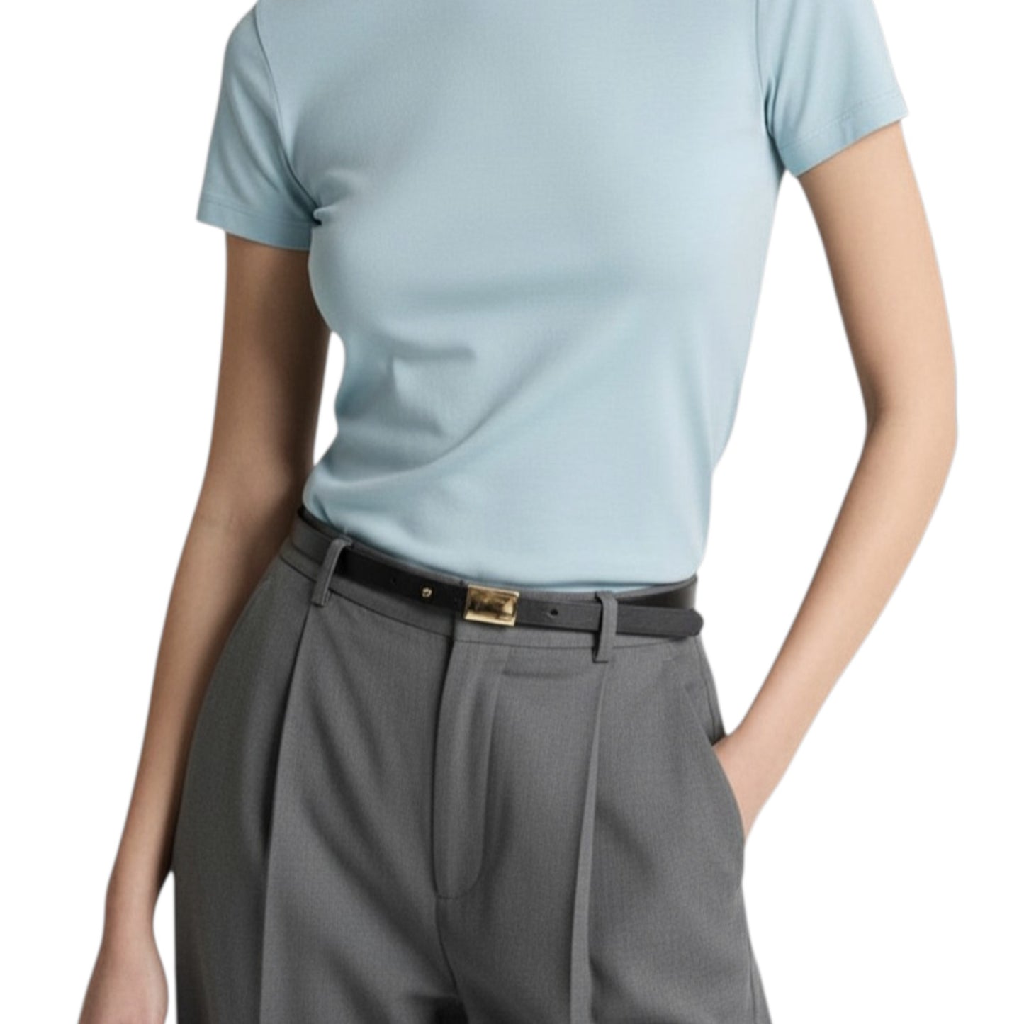 COMPACT BASIC: PIMA COTTON &amp; MODAL CREWNECK TEE