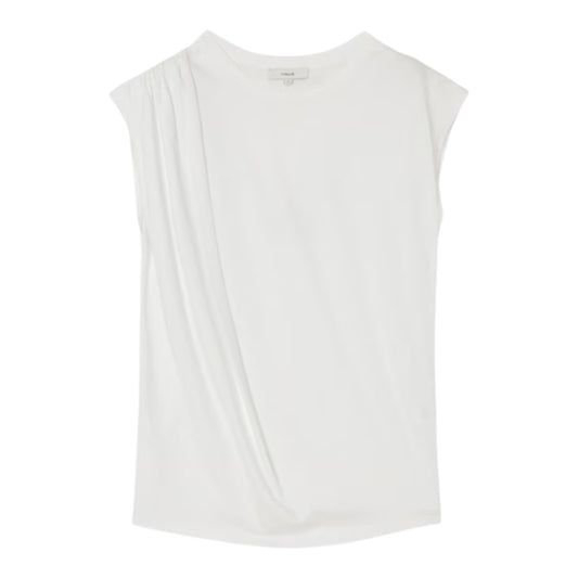 SCULPTURAL FLUIDITY: ASYMMETRIC DRAPED TOP