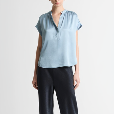 LUMINOUS FLUIDITY: THE SILK GATHERED BLOUSE