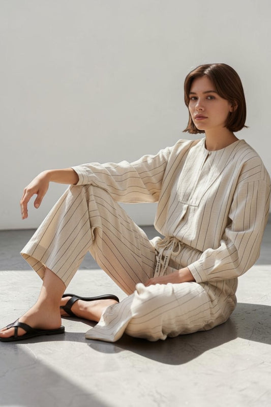 BREEZE ON THE LINEN PATH: THE ETHEREAL WIDE-LEG REVERIE
