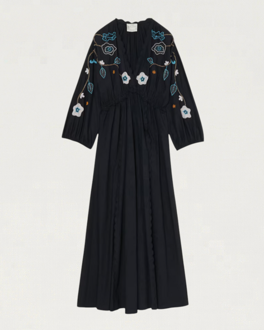 MIDNIGHT GARDEN EMBROIDERY: THE ROMANTIC MAXI