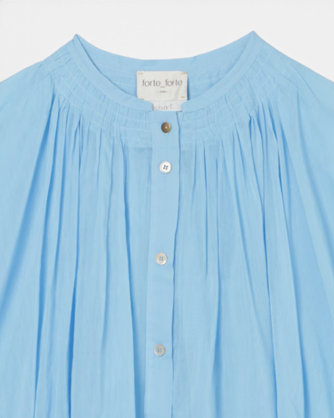 AZURE BREEZE AND LUXURIOUS GATHERS: THE ESSENTIAL BOIL SHIRT