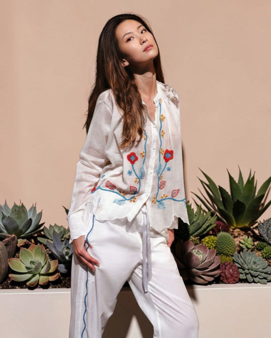 POETIC SUMMER BREEZE: THE EMBROIDERY DREAM SHIRT
