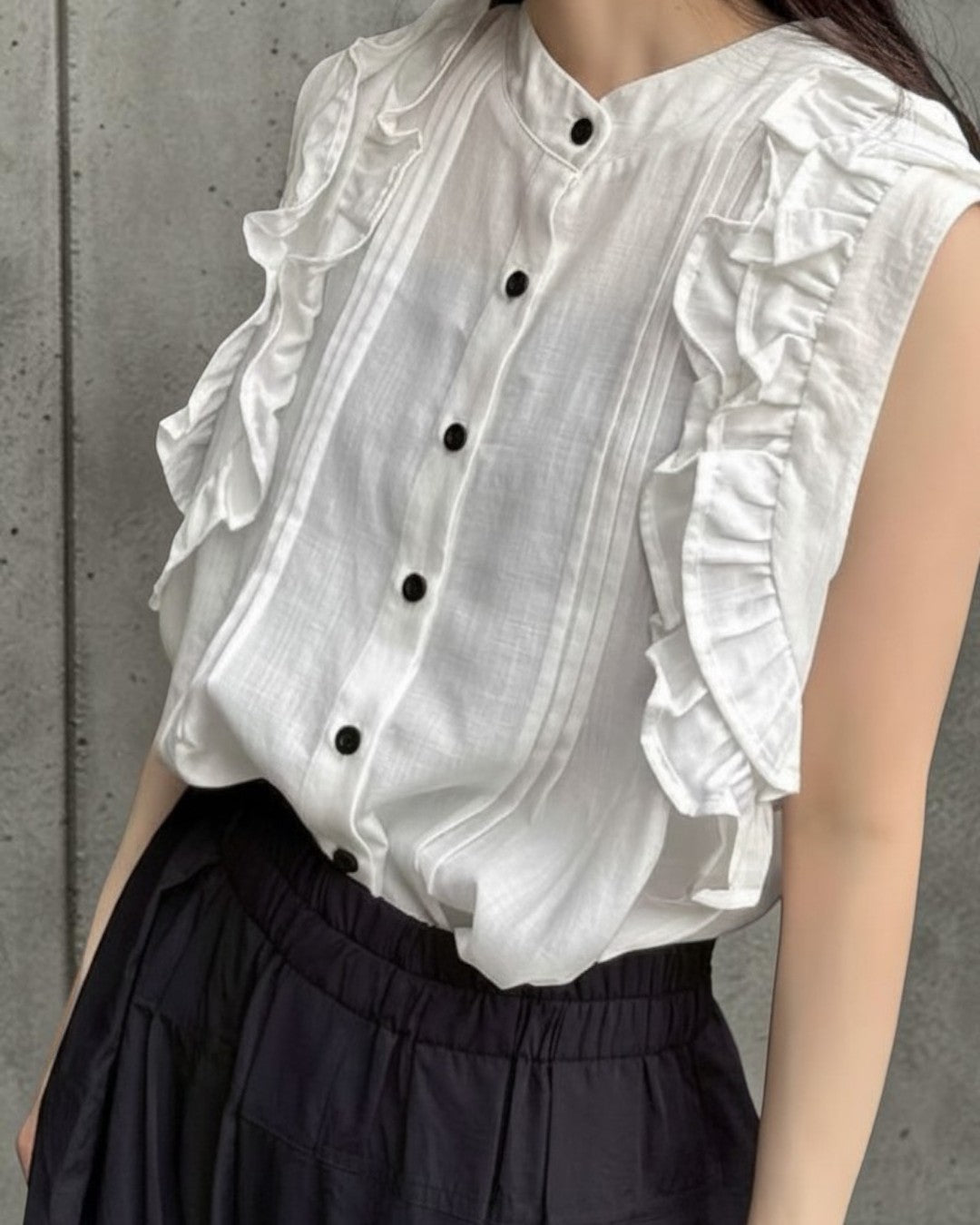 ARCHITECTURAL ROMANCE: THE TAPERING RUFFLE BLOUSE