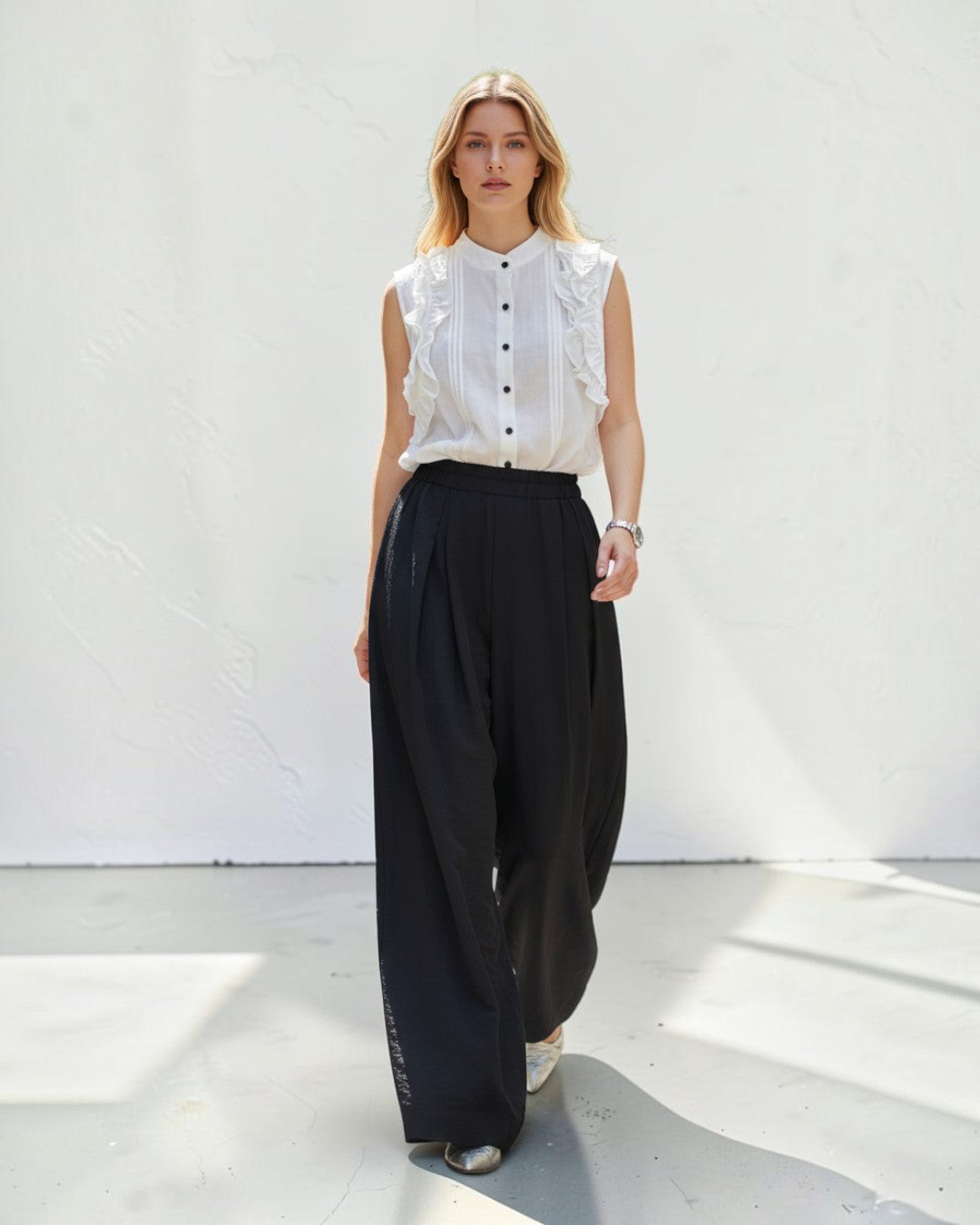 ARCHITECTURAL ROMANCE: THE TAPERING RUFFLE BLOUSE