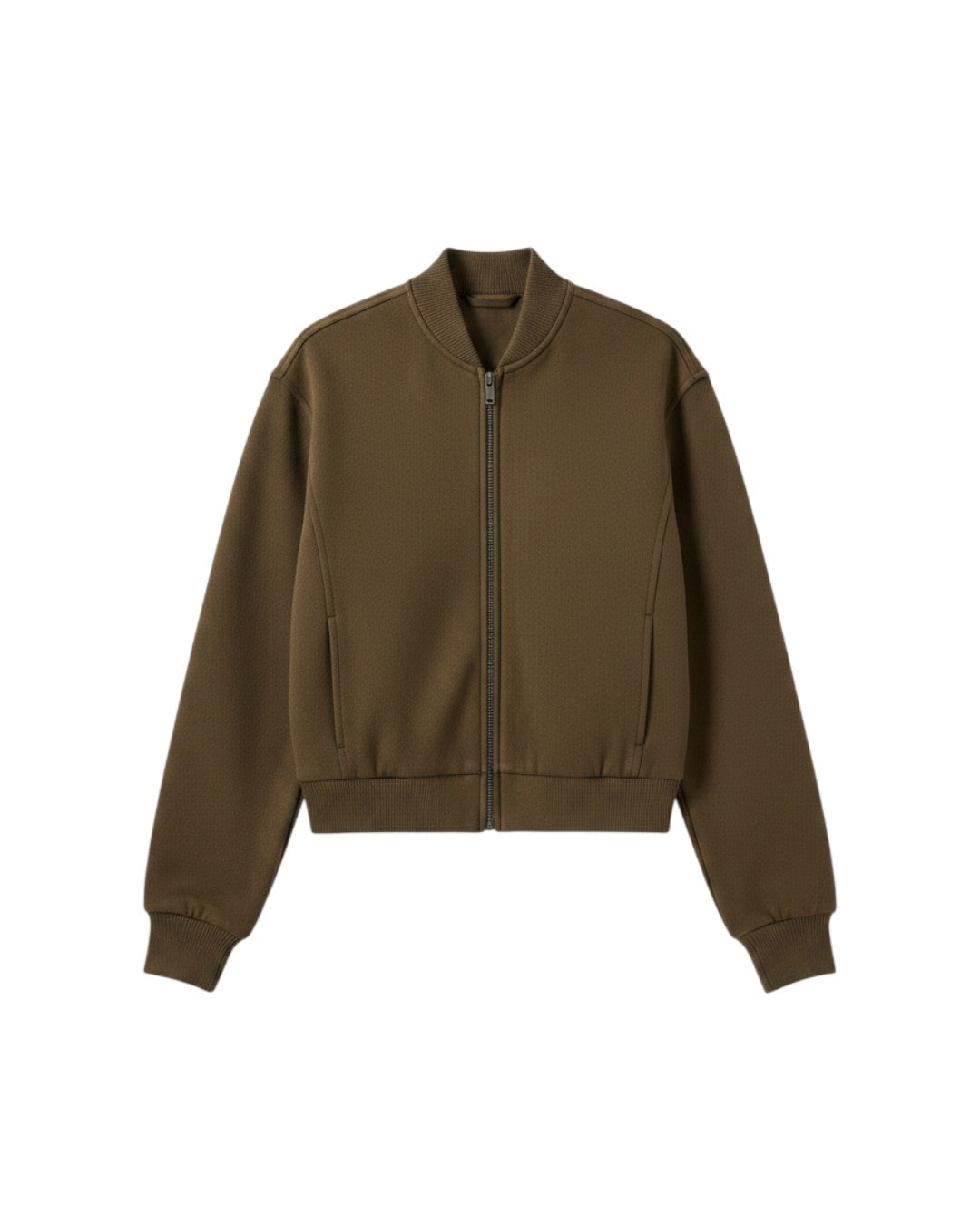ARCHITECTURAL FLUIDITY: PONTE KNIT BOMBER