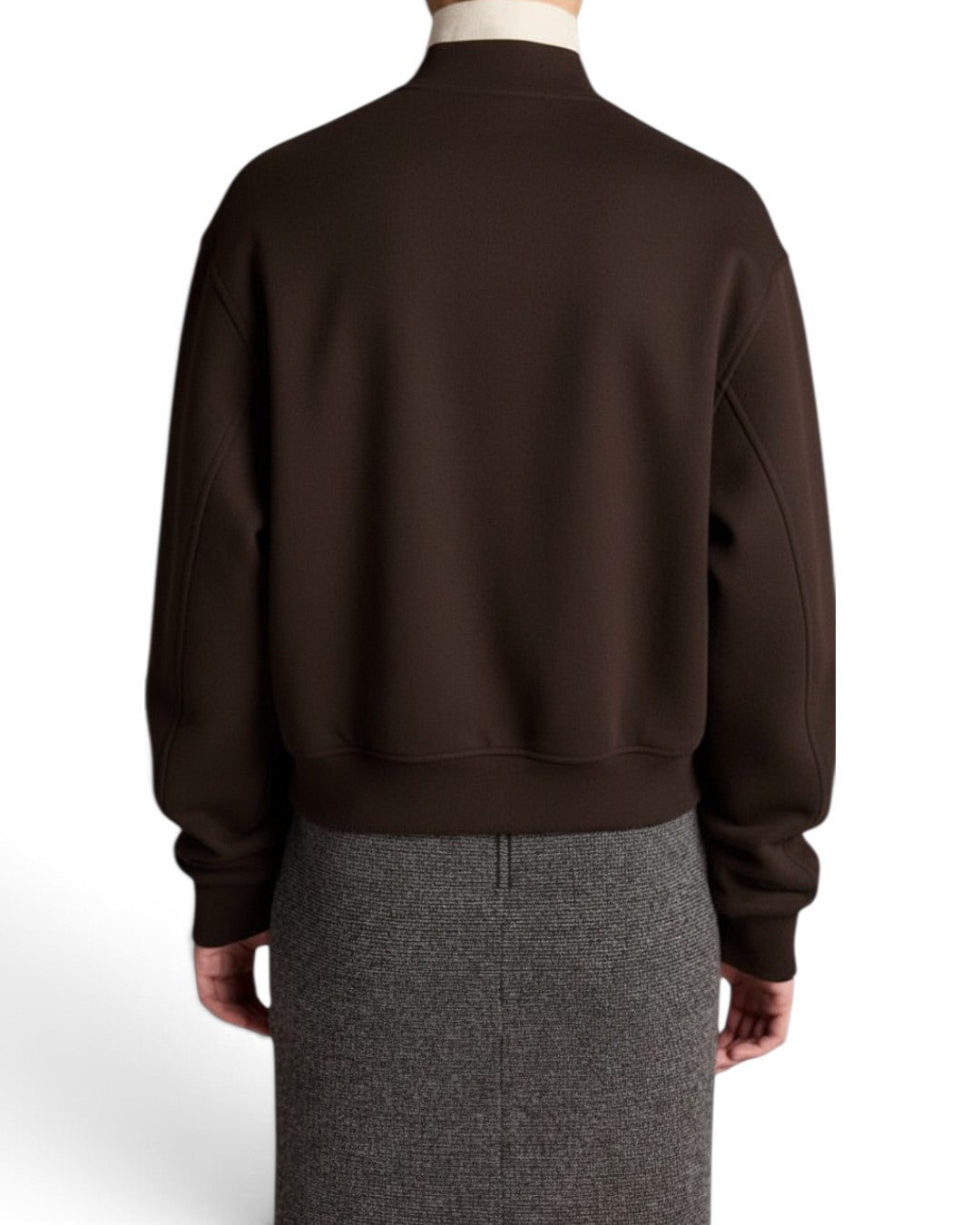 ARCHITECTURAL FLUIDITY: PONTE KNIT BOMBER
