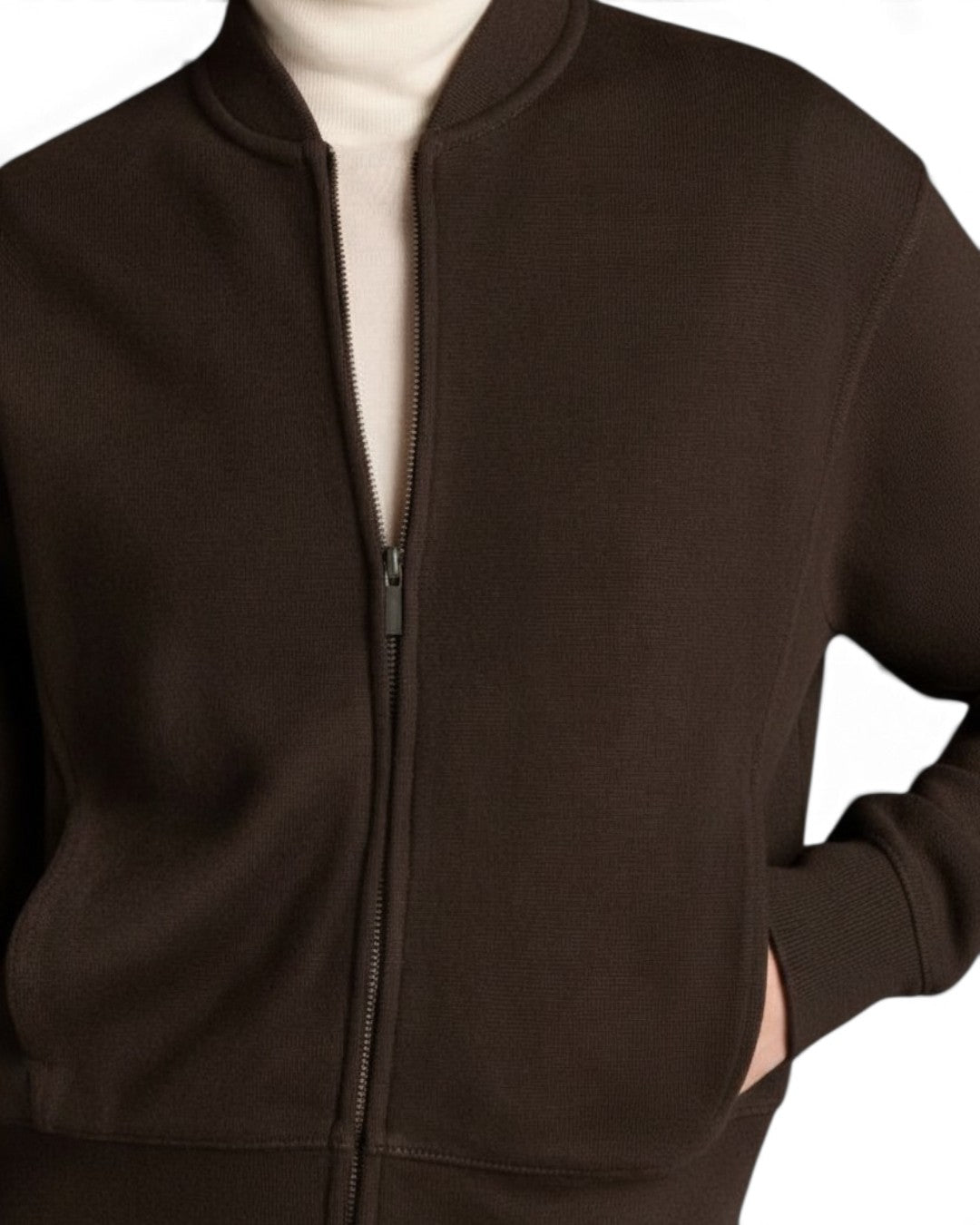 ARCHITECTURAL FLUIDITY: PONTE KNIT BOMBER