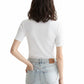SILENT SOPHISTICATION: MOCK NECK RIBBED T-SHIRT