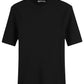 SILENT SOPHISTICATION: MOCK NECK RIBBED T-SHIRT