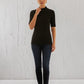 SILENT SOPHISTICATION: MOCK NECK RIBBED T-SHIRT