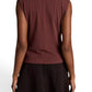 FLUID ELEGANCE: DRAPED COWL-NECK JERSEY TOP