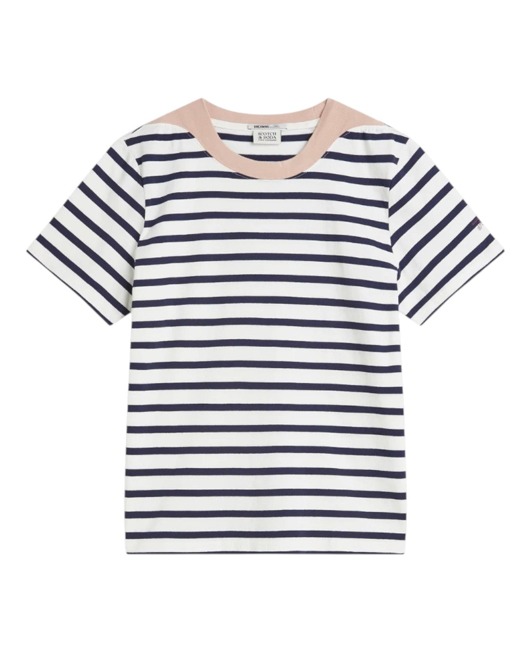 OCEANIC RHYTHM & DUSTY ROSE: BRETON REGULAR-FIT T-SHIRT