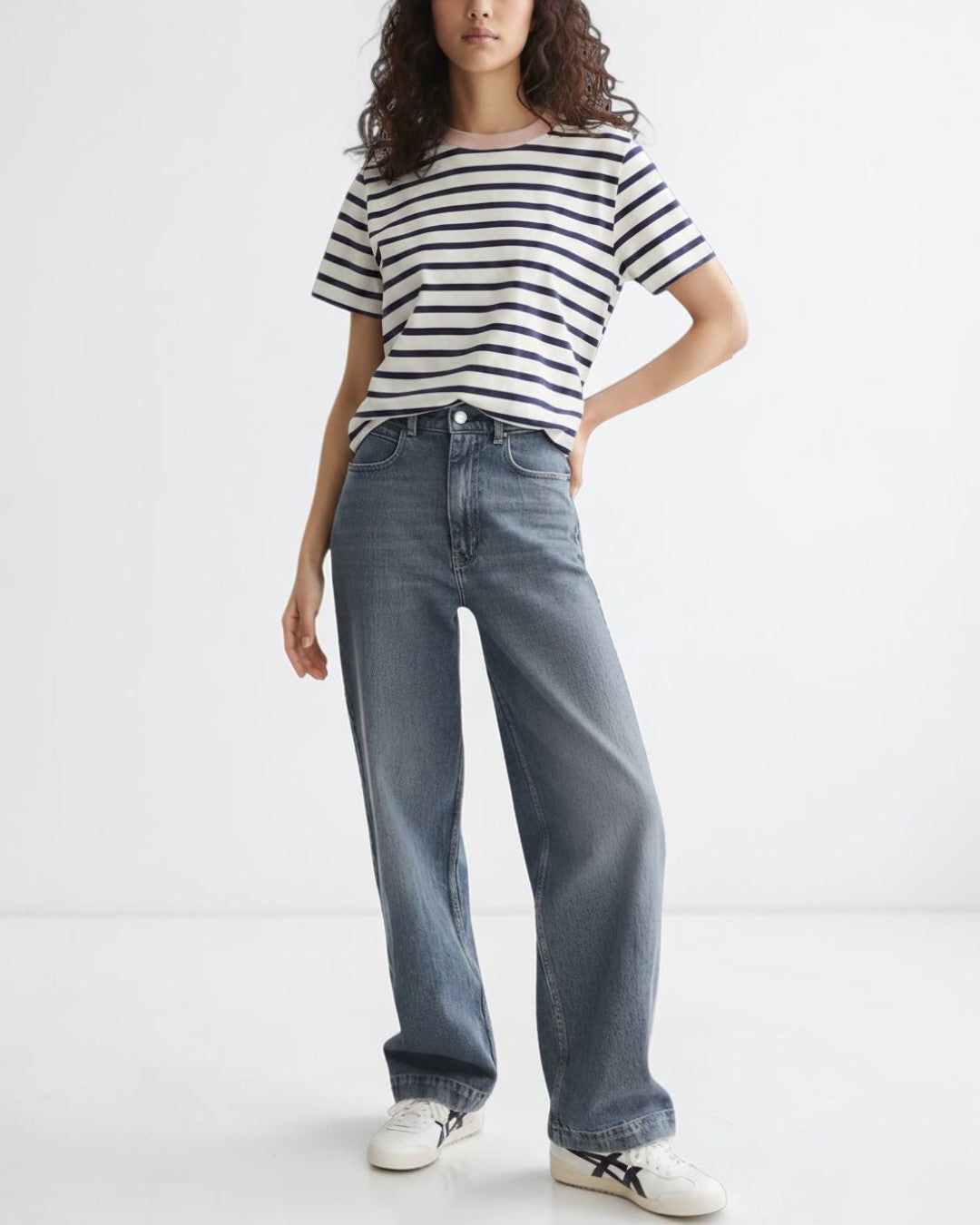 OCEANIC RHYTHM & DUSTY ROSE: BRETON REGULAR-FIT T-SHIRT