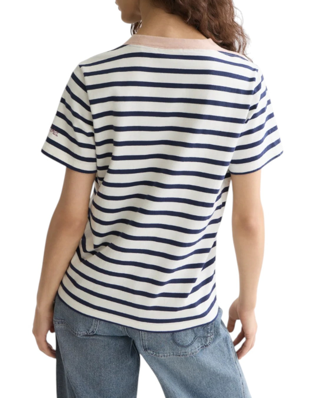 OCEANIC RHYTHM & DUSTY ROSE: BRETON REGULAR-FIT T-SHIRT