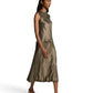 FLUID SATIN & RAW ETIQUETTE: RAW-EDGE SATIN SKIRT